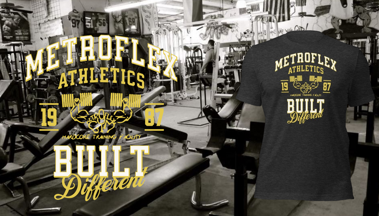 Metroflex Gym Athletics Built Different T-shirt